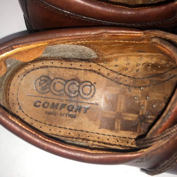 Ecco Comfort Men's Brown Lace-up Work Shoes Size EUR 39 US 6.5 - Picture 7 of 11